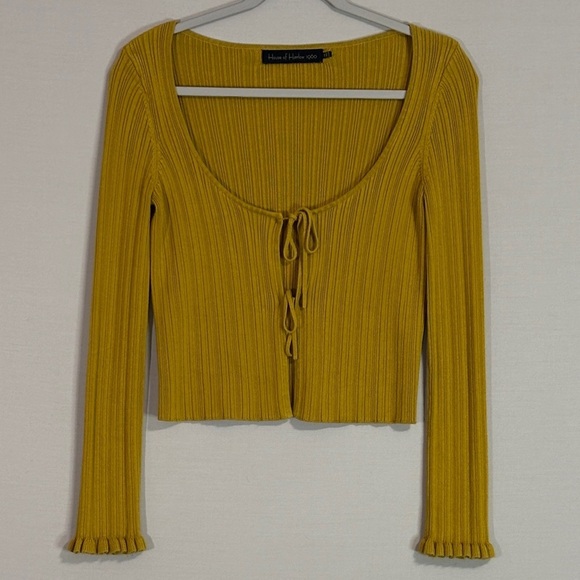 House of Harlow 1960 Sweaters - House of Harlow 1960 Mustard Rib Knit Top Sweater XS Boho